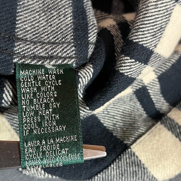 Lauren Ralph Lauren Shirt Jacket Mens Large Gray Plaid Zip‎ Up Shacket Outdoors - Picture 7 of 9